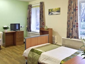 Bedroom at Newlands care home in Kenilworth