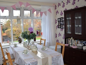 Tea room at Fairfield care home in Bedworth