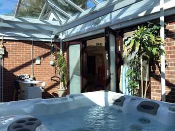The hot tub at Newlands care home in Kenilworth