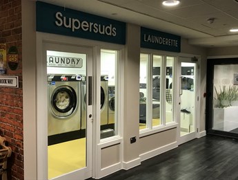 Launderette at Castle Brook care home in Kenilworth