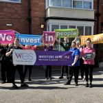 Attleborough celebrating WCS's Investors in People Platinum award