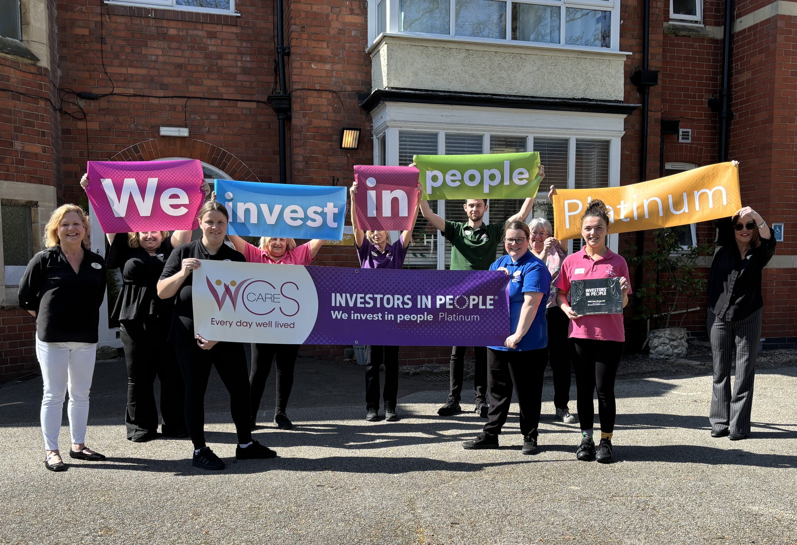 Attleborough celebrating WCS's Investors in People Platinum award