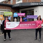 Dewar Close celebrating WCS's Investors in People Platinum award