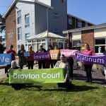 Drayton Court celebrating WCS's Investors in People Platinum award