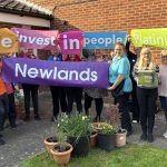 Newlands celebrating WCS's Investors in People Platinum award
