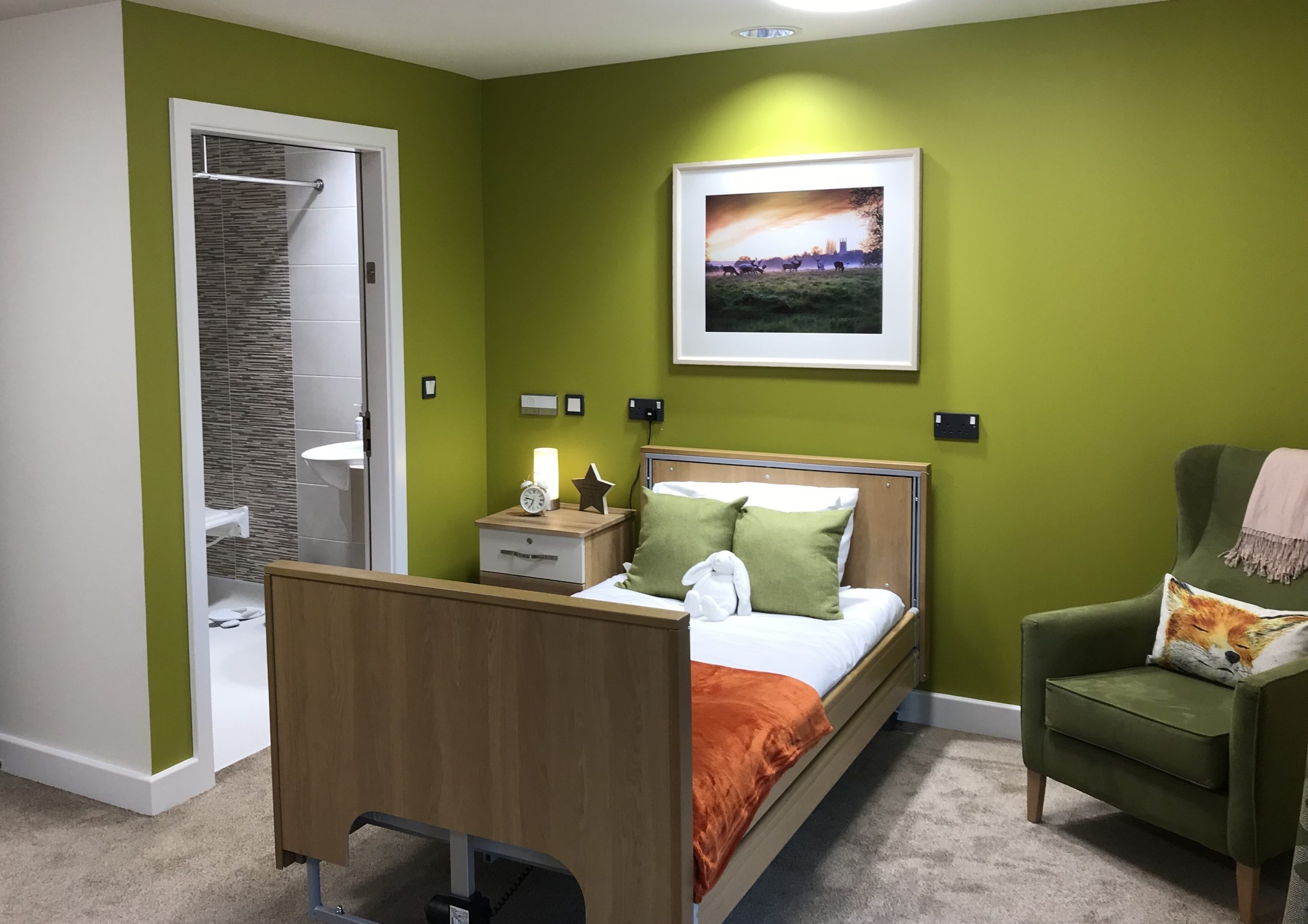 Country lifestyle bedroom at Woodside Care Village