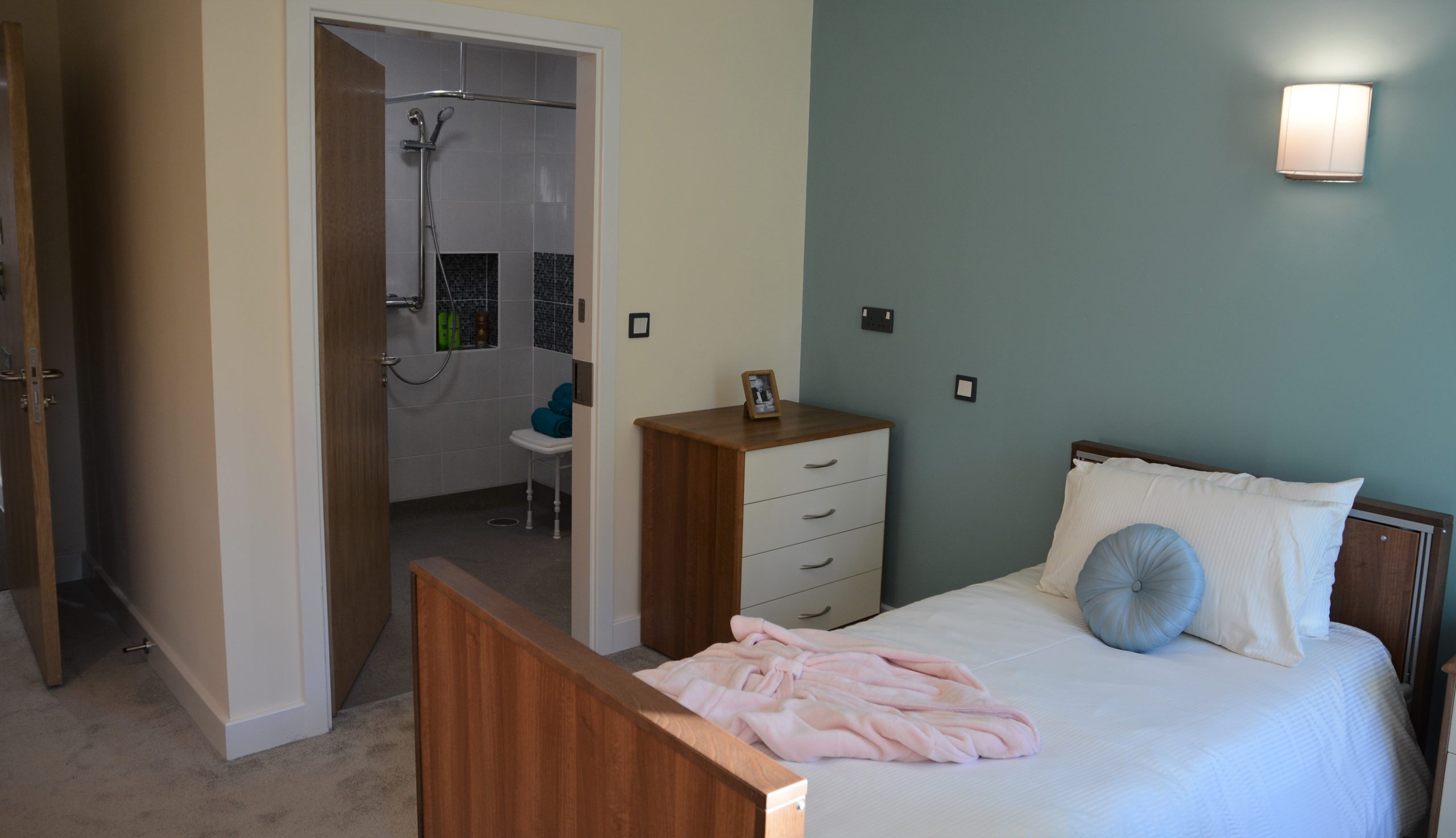 A typical single bedroom at Castle Brook