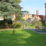 The rear garden at Attleborough Grange